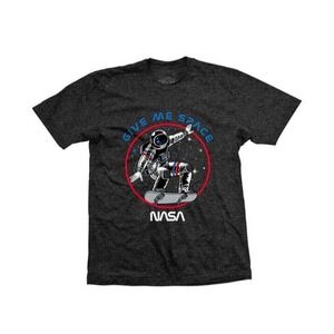 Boys Charcoal NASA Give Me Some Space Skateboard T-shirt Size 18-20